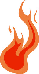Flat Fire Illustration