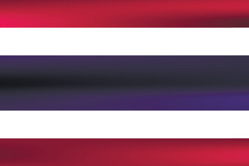 Flag of Thailand. Thai national symbol in official colors. Template icon. Abstract vector background.