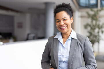Successful African American entrepreneur captured in a business portrait