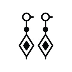 Earrings vector icon