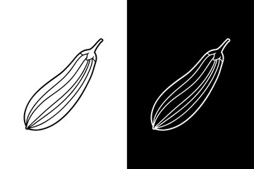 Okra Line Art Icon. Clean & Modern Vector for Digital & Print Use