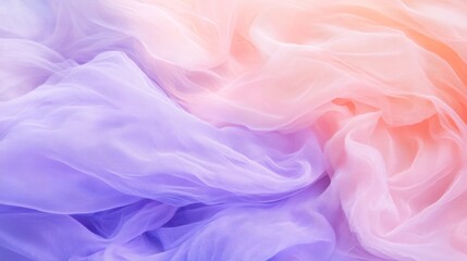 Obraz premium Soft Pastel Ombre Tulle Fabric Draped Beautifully