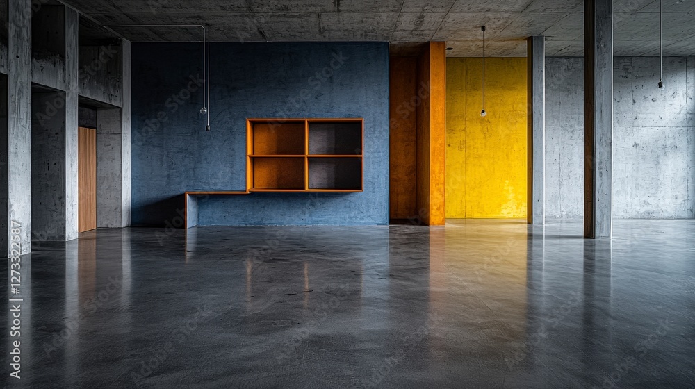Leinwandbilder exploring minimalist color in urban architecture and interior design for modern environments