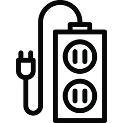 Extension cord vector icon