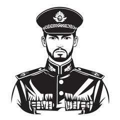 vector illustration of a soldier