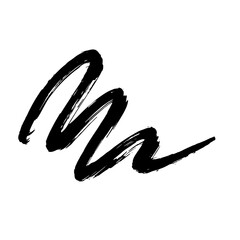 Fototapeta premium Dry Brush Grunge Wave Stroke Texture