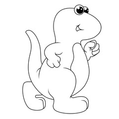 coloring pictures collection of dino cute animals. coloring pages for children that you can print on standard paper	
