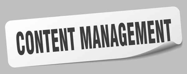 content management sticker. content management label