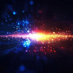 Obraz premium Abstract Business Futuristic Background with Glowing Light, Generative AI