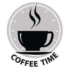 coffee time logo, sign, symbol. vector