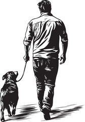 man and dog