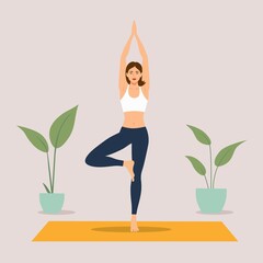 young woman doing yoga