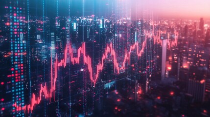 Trading Bar Chart: Business Top View
