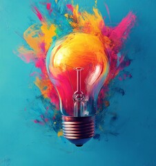 Creative Idea Concept with Abstract Background, Generative AI