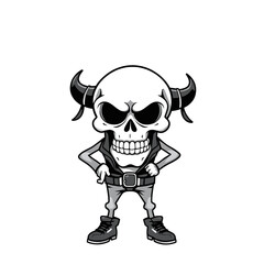 Skull emoji a popular character in the world of emojis, often used to represent skulls, bones, or skulls with horns.