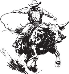 vector illustration of a bull