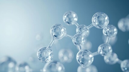 light blue molecular structures design for medical abstract molecules technology and chemistry background