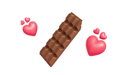 발렌타인 데이 초콜렛 레드 하트 Valentines Day Chocolate and Red Heart Icon