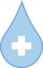 Obraz premium Medical Drop Symbol for Hygiene and Immunity