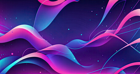 Background with Ethereal Tapes in a Digital World