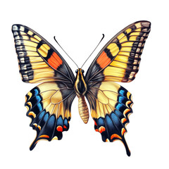 Obraz premium Majestic Swallowtail Butterfly Wing Details Nature Art