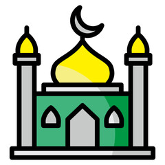 Mosque  Icon Element For Design