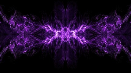 Abstract Purple Energy Flowing Symmetrically