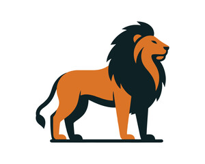Lion Full Body Logo Design Vector Template. 