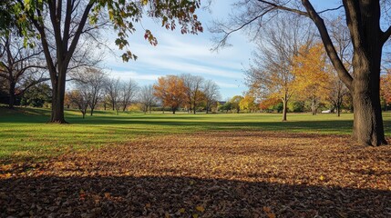 Naklejka premium coming winter season, as the environment prepares for the cold.