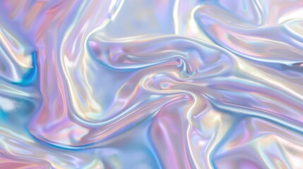 Fototapeta premium Abstract trendy holographic background. hologram gradient background with metalic waves.