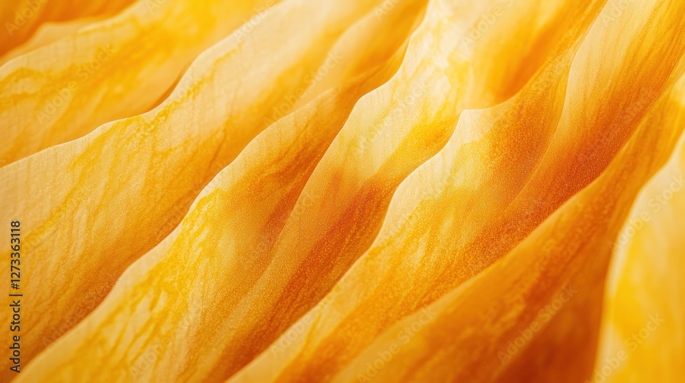 Poster golden fabric draped in soft waves