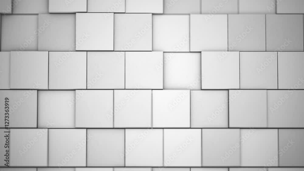 Poster extruded squares technology background/ animation of an abstract background with 3d extruded squares