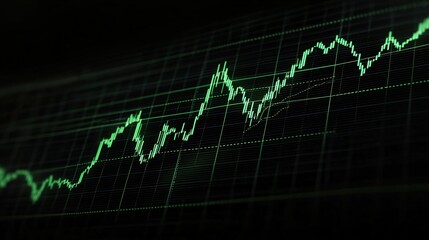 Naklejka premium Rising Stock Prices Chart 