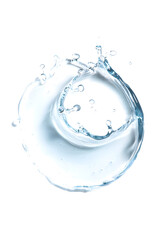 Water liquid splash ring isolated on white background
