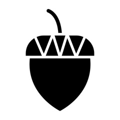 Acorn glyph icon