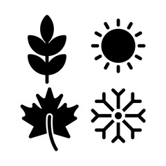 Frosted Leaves glyph icon