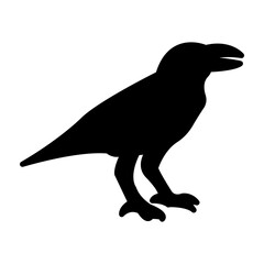 Crows on Branch glyph icon
