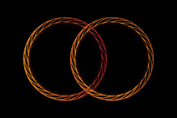 Intertwined Glowing Circles design template