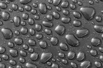 a water drops on a black background