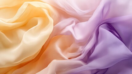 Soft Pastel Fabric Draped in Gentle Waves