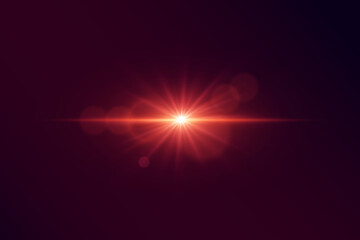 Red light effect of star and light.