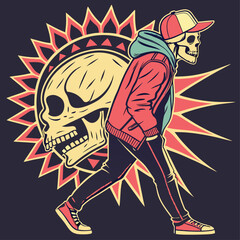 Unleash the Mystic Skulls: Explore Edgy and Unique Skull Illustrations for Bold, Abstract, and Expressionist with T-Shirt Designs.