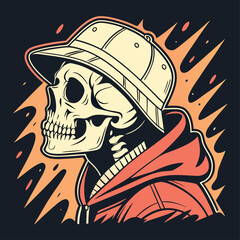 Unleash the Mystic Skulls: Explore Edgy and Unique Skull Illustrations for Bold, Abstract, and Expressionist with T-Shirt Designs.