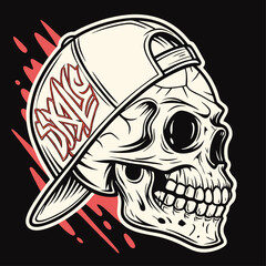 Unleash the Mystic Skulls: Explore Edgy and Unique Skull Illustrations for Bold, Abstract, and Expressionist with T-Shirt Designs.