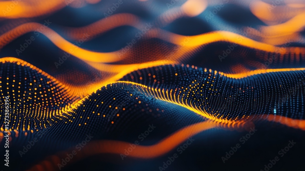 Poster Abstract Wave Pattern of Glowing Points and Lines