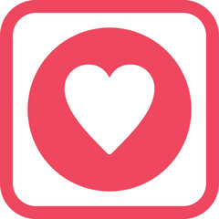 Wishlist Heart Icon Vector Element