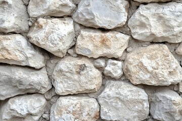 Rough white stone wall texture and shadows. AI image