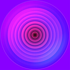 Abstract background with blue purple pink gradient colored circles layered on top of each other, vector illustration