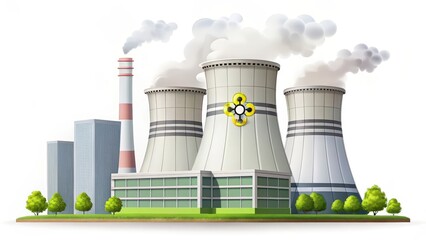 Nuclear Power Plant Illustration