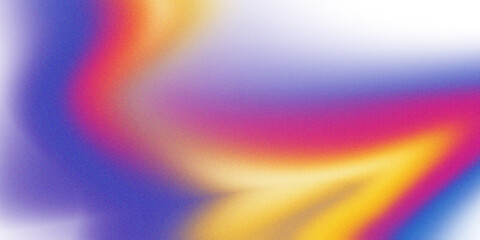 Abstract gradient in blue, yellow and pink colors with a grainy texture on transparent background. Perfect for banners, posters, headers or cover designs